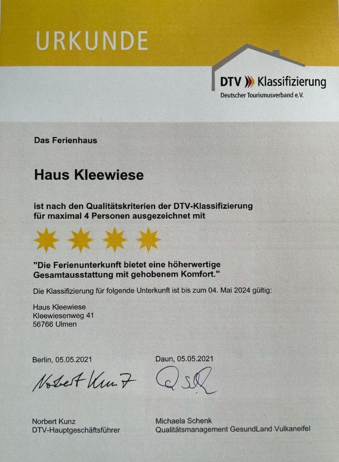 Haus Kleewiese Ulmen Esterno foto